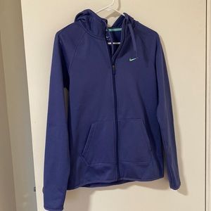 Blue Nike zip up hoodie